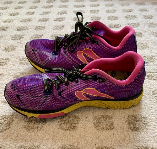 Newton Distance 12 Women’s Athletic Running Shoes Sneakers 7.5 Purple Yellow - Picture 9 of 17