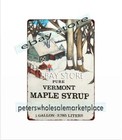 VERMONT Maple Syrup collecting cabin tree metal tin sign home decor online
