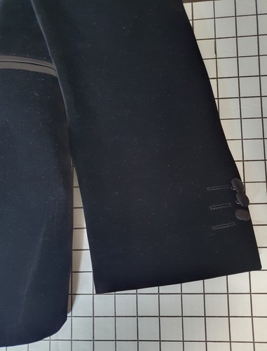 Designer Dinner Jacket Xposed Velveteen London with Satin Lapels Black - Picture 6 of 24