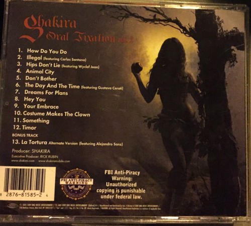 Shakira Oral Fixation Vol. 2 Cd - Picture 2 of 2
