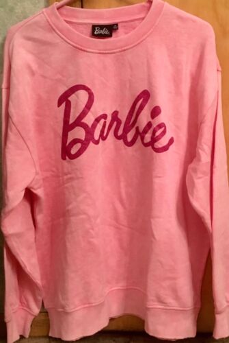 Barbie Crew Neck garment washed fleece sweatshirt