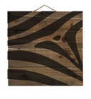 Black & Clear Zebra Stripes - Decorative WOOD Wall Art