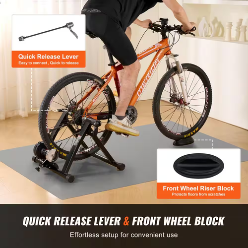 Bike Trainer Stand Magnetic Stationary Bike Stand 26 In.-9 In. Wheels 6 Resistan - Picture 4 of 12