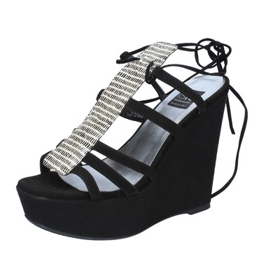Scarpe donna ISLO 40 EU sandali nero camoscio BZ328 40