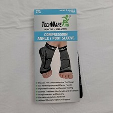 Compression Ankle Foot Sleeve Pair Size L XL