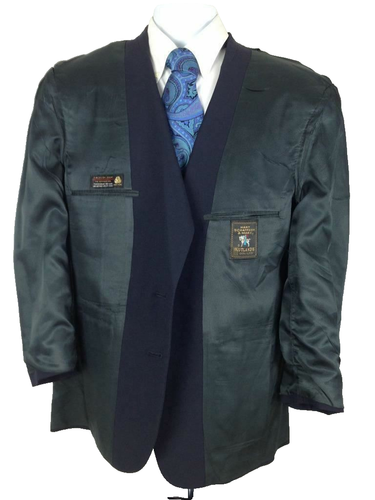 Vtg - Hart Schaffner Marx Men's Navy Blue Blazer Sport Coat Sz 40S Wool #0379 - Picture 5 of 8