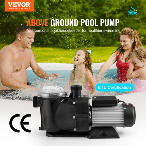 VEVOR Bomba para Piscina sobre Suelo de Una Velocidad 1,5 HP 100 GPM 2850 RPM - Bild 2 von 12