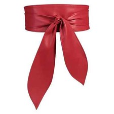 Womens Obi Belt Fashion Corset Wide Leather Knotted Cinch Tie Wide Belt for E...