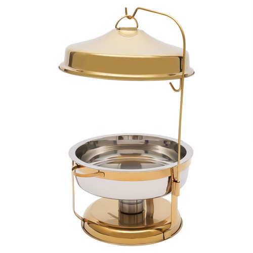 9L Chafing Dish Food Warmer Server Dish Round Catering Buffet Dish & Top Lid New - Picture 5 of 24