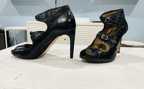 Ann Taylor - Woman's Amaya Exotic Embossed Peeptoe Shoetie $148.00 8M - Picture 10 of 11