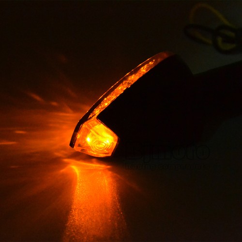 4X Universal LED Brake Blinker Turn Signal Light Indicator Amber Lamp Emark - Foto 5 di 6