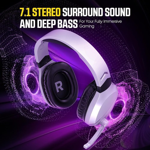 Adjustable Over-Ear Gaming Headset - Bluetooth & Wired Compatibility with PS4/PC - Picture 7 of 11