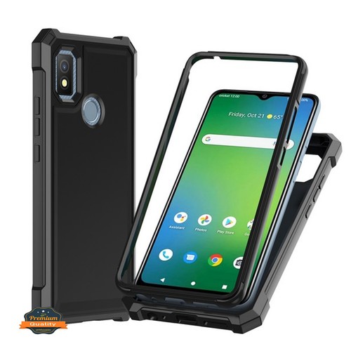 Funda protectora de borde de poliuretano termoplástico híbrido 2 en 1 con marco de parachoques con marco de parachoques para Cricket Magic/AT&T Propel 5G - Imagen 2 de 88