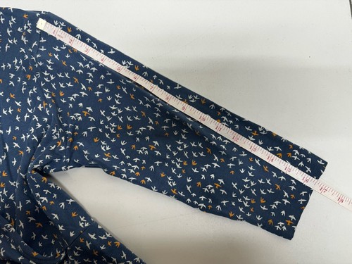 Damen Weird Fish Kleid Größe 12 Knielang Blau & Orange Vögel mit Taschen EG - Bild 15 von 18