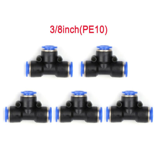 20x Tee Union 10mm 3/8" Tee Union Pneumatic Push Connector Air Line Fittings - Picture 2 of 7