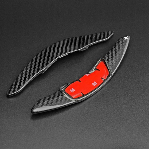 For Subaru Toyota 86 Black Carbon Fiber Steering Wheel Paddle Shifters Cover - Picture 10 of 10