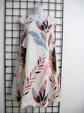 CYNTHIA ROWLEY   🌸  SIZE SMALL ==TROPICAL  PRINT / LINEN SHIFT DRESS