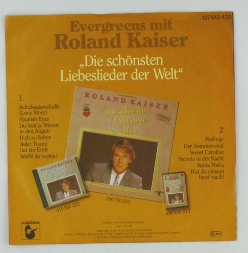 7 " Single Vinyl - Roland Kaiser - Here Started Alles An - s5443L10 - Picture 2 of 3