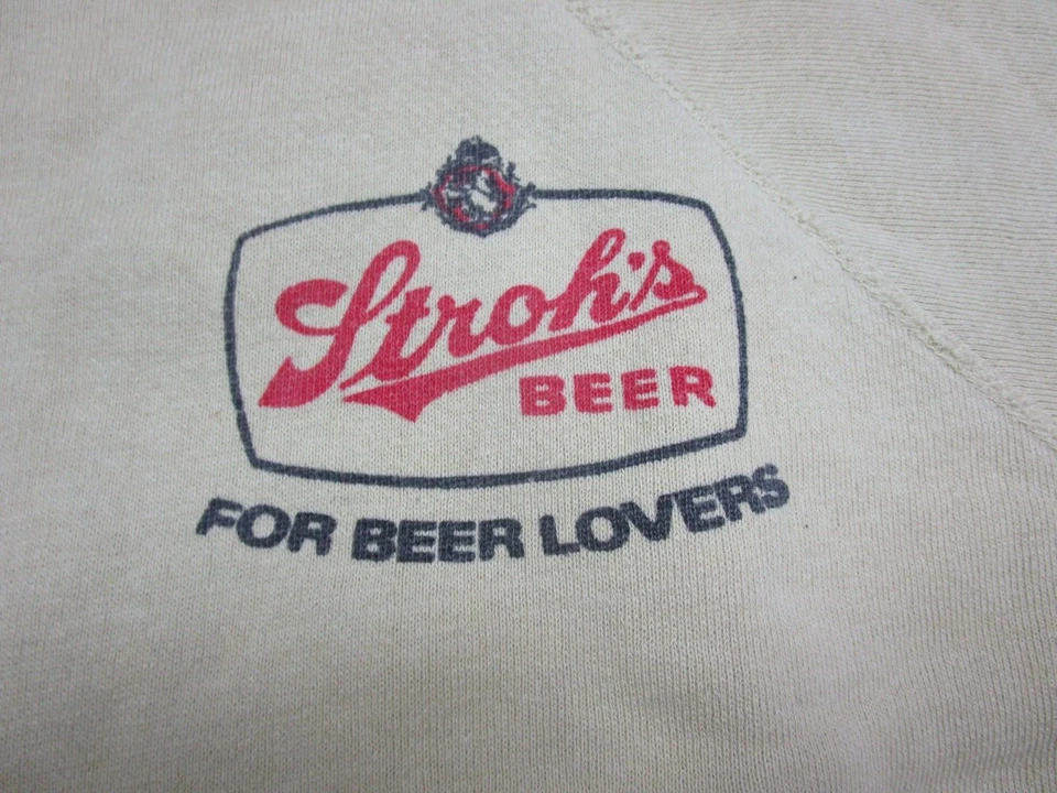 Винтажная толстовка реглан пиво Stroh's с коротким рукавом реклама алкоголя 1960-е - Изображение 4 из 4