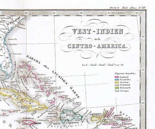 CARIBBEAN MEXICO FLORIDA "Vest-Indien och Centro- America" 1880-99 Perthes - Picture 3 of 7