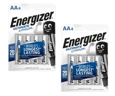 8x AA-Mignon Batterie von Energizer Ultimate Lithium L91 LR06 MN1500 1,5V