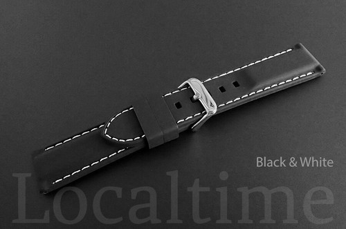 AUSVERKAUF Glatt Dick Silikon Gummi Uhrenarmband 18-28 mm 9 Farben Kombinationen - Bild 17 von 22