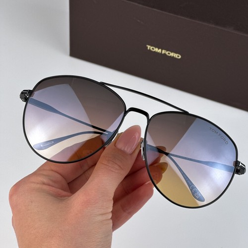 NEW Tom Ford FT0784/S Milla 01C Black Titanium Gradient Grey Mirror Sunglasses