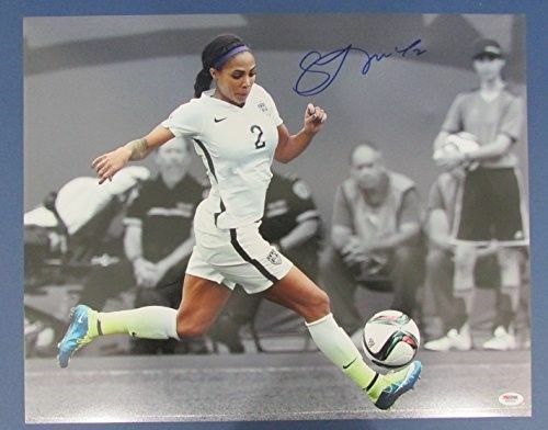 Foto firmada 16x20 del equipo de fútbol de Sydney Leroux EE. UU. Copa Mundial 2015 PSA/ADN 132145 - Imagen 1 de 2