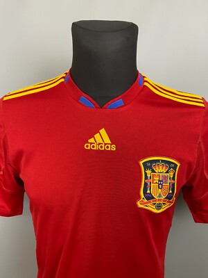 SPAIN 2010 2011 HOME SHIRT FOOTBALL SOCCER JERSEY ADIDAS
