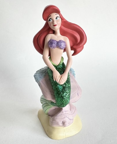 Disney Store Little Mermaid Princess Ariel Sitting 3.5" PVC Toy Figure Glitter - Picture 1 of 6