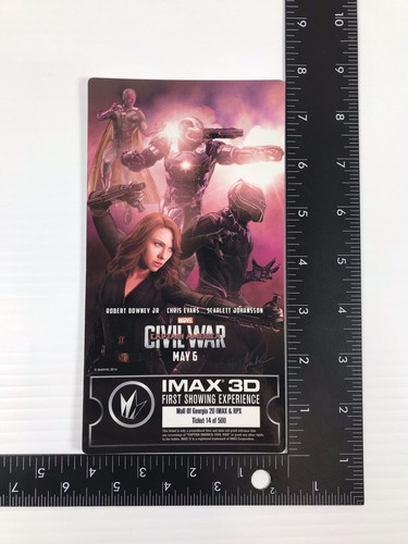 Marvel Captain America Civil War Collector Ticket LE500 - Bild 3 von 3