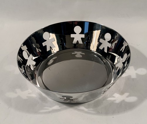Alessi Girotondo King-Kong Round Serving Basket 18/10 Stainless Steel Made Italy - Picture 2 of 9