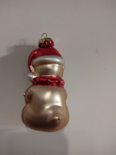 Lot Of 4 Decorated Ornaments Santa Snowman Teddy Bear X1 - Picture 9 of 9