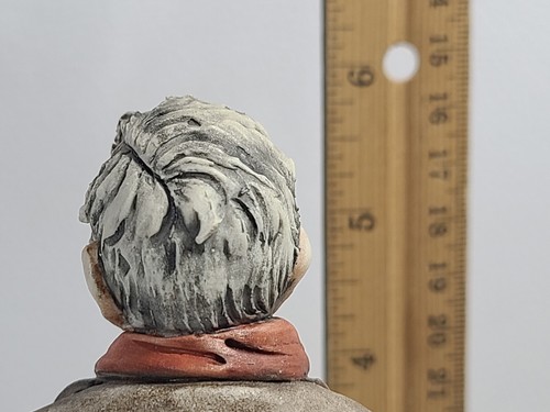 Statuina porcellana Capodimonte 6" Hobo chitarra ukulele panca cane con bandana Ceico - Foto 23 di 24