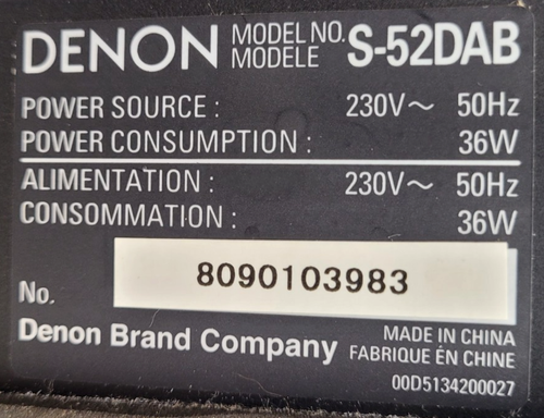 Denon S-52DAB Network Audio System CD Player Radio iPod Dock Tested & Faulty - Picture 2 of 10