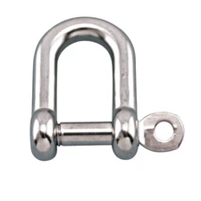 STAINLESS STEEL 316 STRAIGHT "D" SHACKLE 5/16'' CPIN (S0115-CP08)