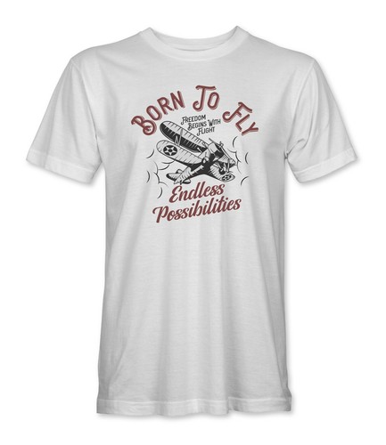 Born to Fly Endless Possibility Aviation Herren/Unisex T-Shirt - Bild 7 von 7