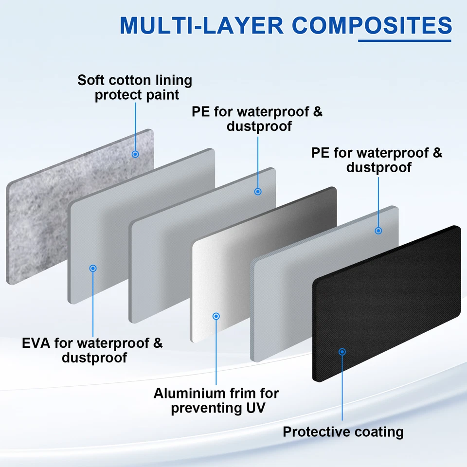 For Honda Accord Waterproof 6 Layer Car Cover W/ Lock PEVA&Liner - Image 2 of 4