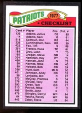 1977 TOPPS #216 PATRIOTS YEARLY LEADERS EX+ A03137