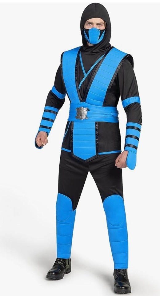 Spooktacular Creations Men Blue Ninja Costume Set for Adult Halloween