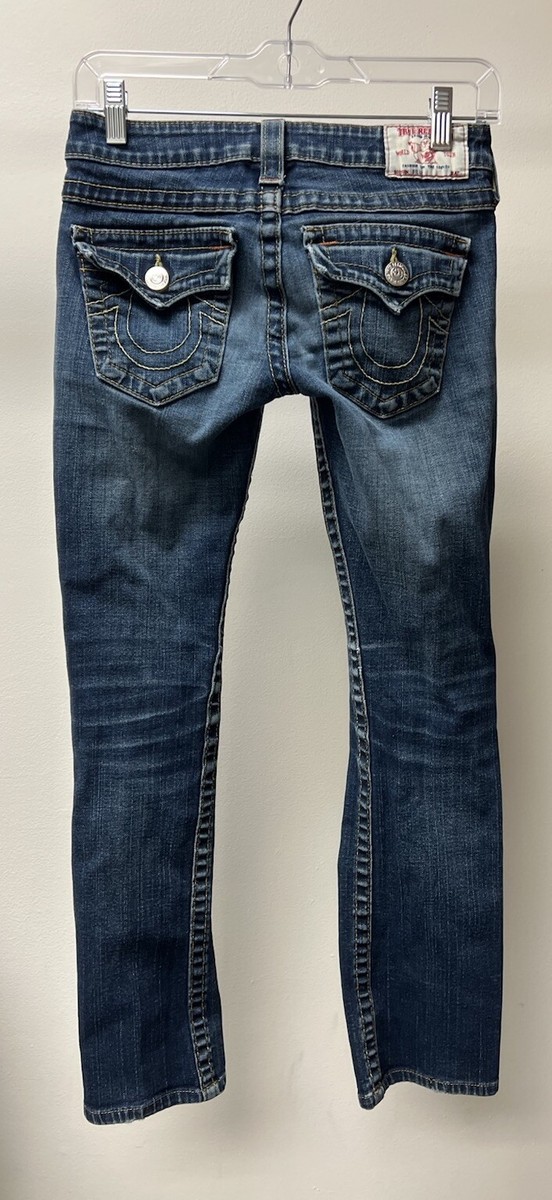 True Religion 25 Billy Low Rise Made In USA Jeans SHORT 28