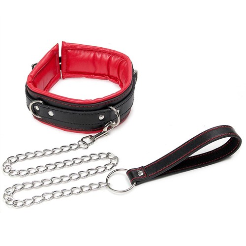 PU Leder Bondage Set Leder Fesselset Gepolstert Handfesseln Fußfesseln Halsband - Bild 19 von 45