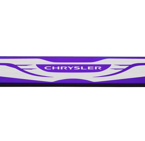 Candy Purple License Plate Frame 304 Stainless Steel Laser Engrave Chrysler Logo - Picture 5 of 11