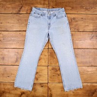 Vintage Levis 515 Jeans 34 x 32 Stonewash Straight Blue Red Tab Denim