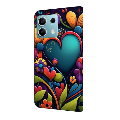 Printed Dollar Flower Wallet Phone Case For Xiaomi 14 Pro 13 12T 11T Poco X5 - Picture 5 of 28
