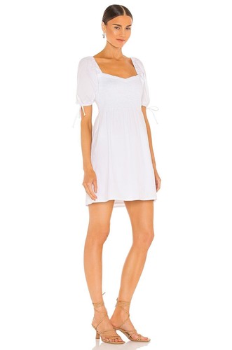 NEW S FAITHFULL THE BRAND X REVOLVE Wendy Mini Dress Plain White MSRP $189 - Picture 2 of 7