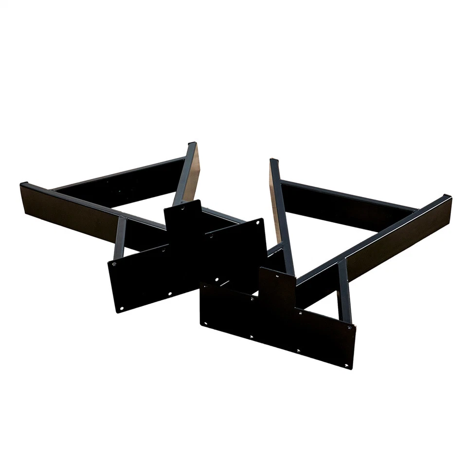 Juego de 2 patas de banco de mesa de escritorio hágalo usted mismo café metal hierro hágalo usted mismo patas de muebles 16"-32" Foto 2 de 4