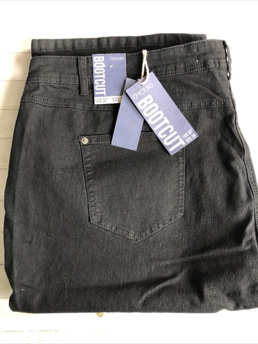 Schwarze Damenjeans Größe 28 Bootcut Yours Leg 32 #B1