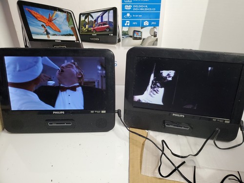 USED Condition - Philips PD9016/37 9 inch Dual Portable DVD Player w/accessories - Picture 18 of 22