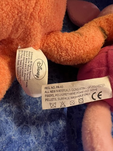 Disney Pooh TIGGER with Security Blanket Plush Rattle Toy. Piglet. Lot Of Two. - Picture 10 of 11